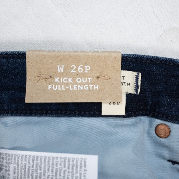 Madewell Kick Out Full Length Jeans Mid Rise Dark Wash Size Waist 26P - Picture 6 of 7